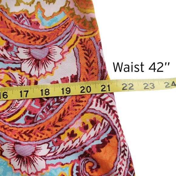 Ivy Street Jumpsuit Colorful Paisley Hankerchief Style Loose Fit Size L - Picture 14 of 16